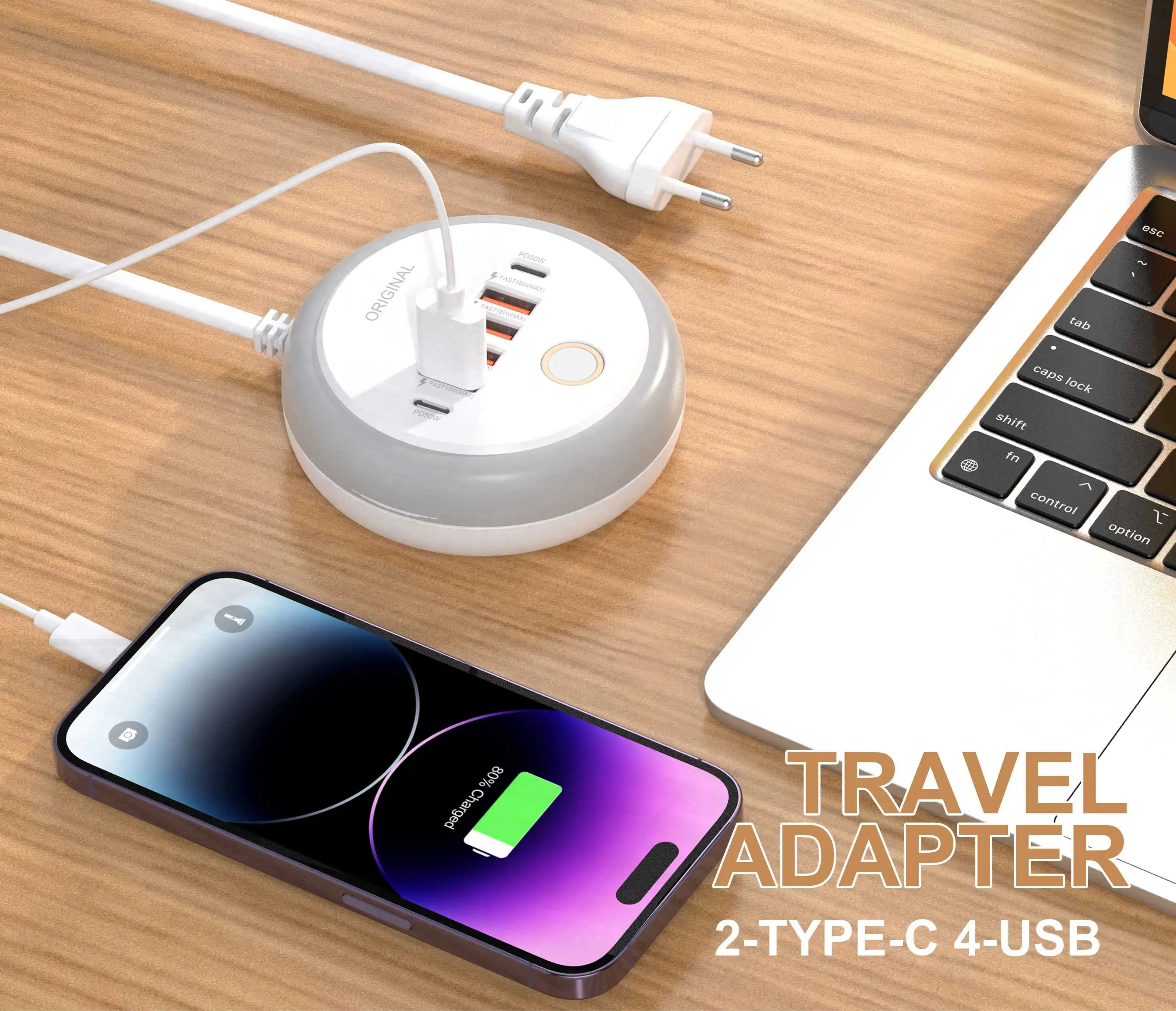 Fast Charger-Adapter 6 Ports PD50W, USB18W