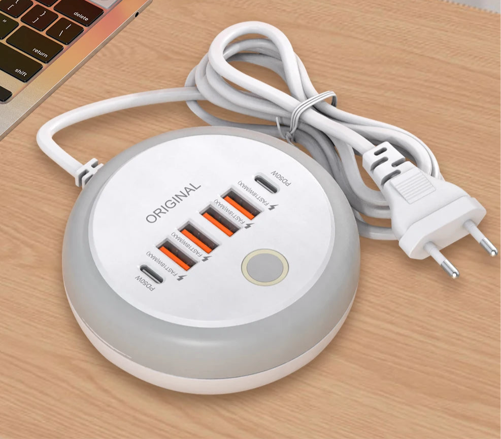 Fast Charger-Adapter 6 Ports PD50W, USB18W