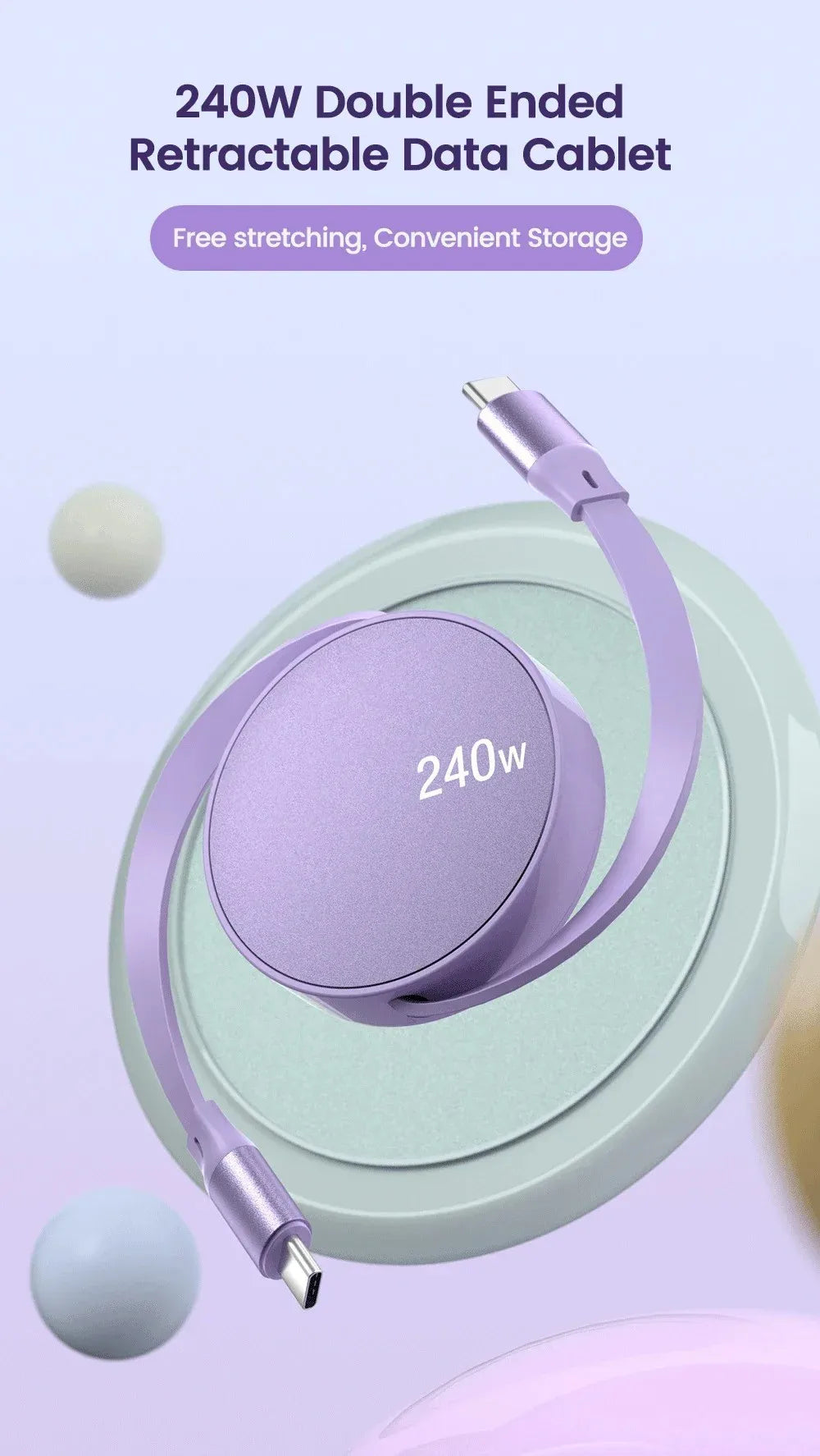 Fast Charging Cable PD 240W Type C to Type C